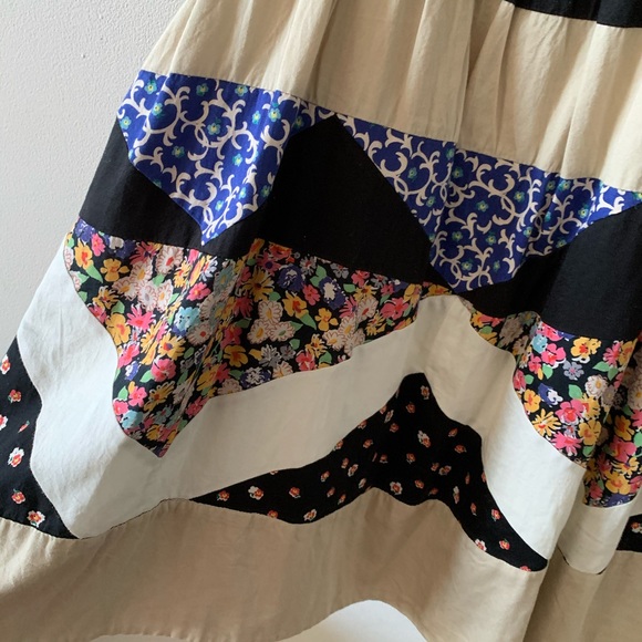 Anthropologie patchwork quilt full skirt dress (gg - Picture 6 of 10